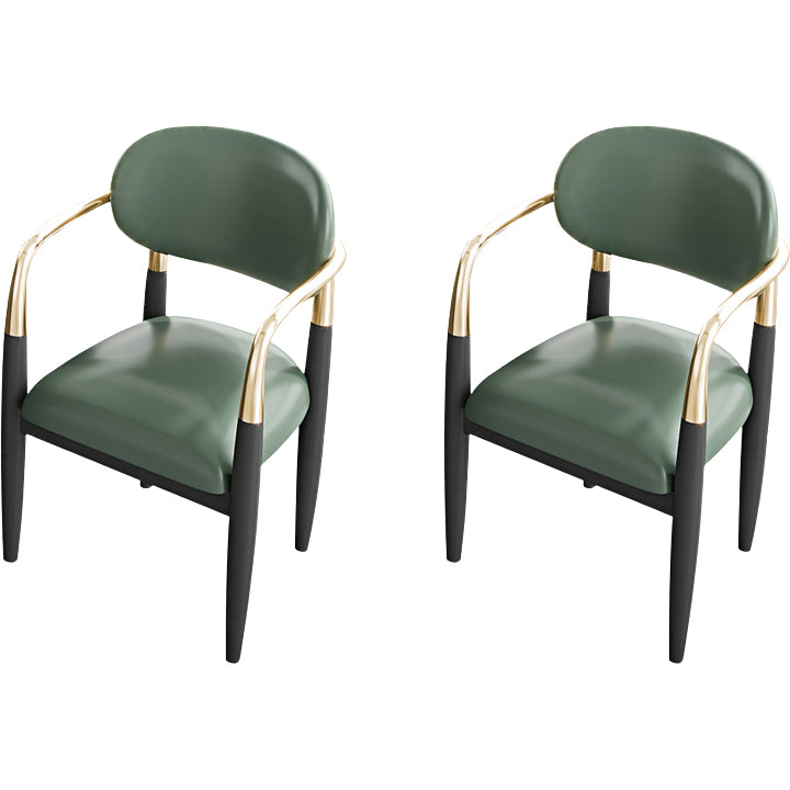Contemporary Style Arm Chair Metal Dining Room Chair for Home