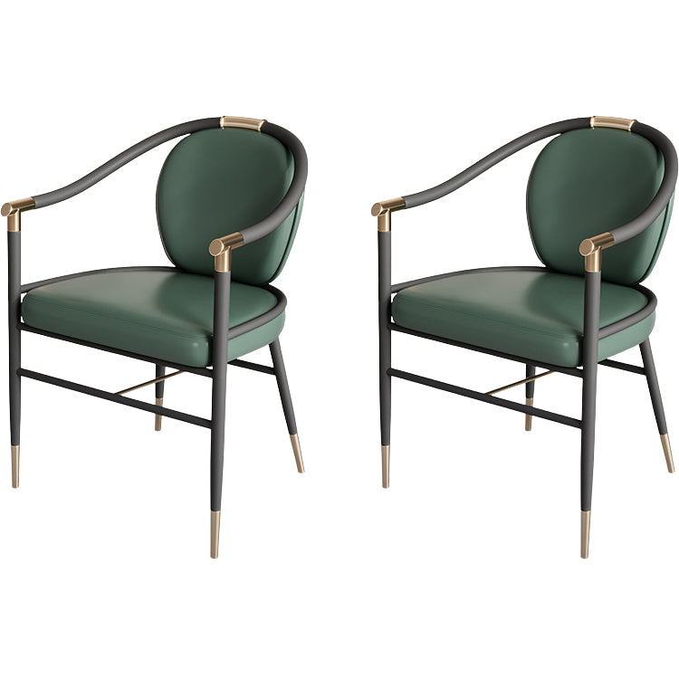 Contemporary Style Arm Chair Metal Dining Room Chair for Home