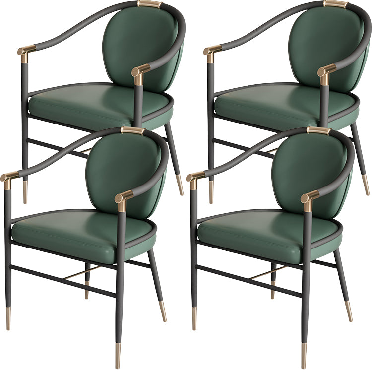 Contemporary Style Arm Chair Metal Dining Room Chair for Home