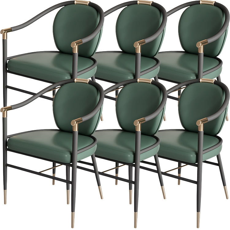 Contemporary Style Arm Chair Metal Dining Room Chair for Home