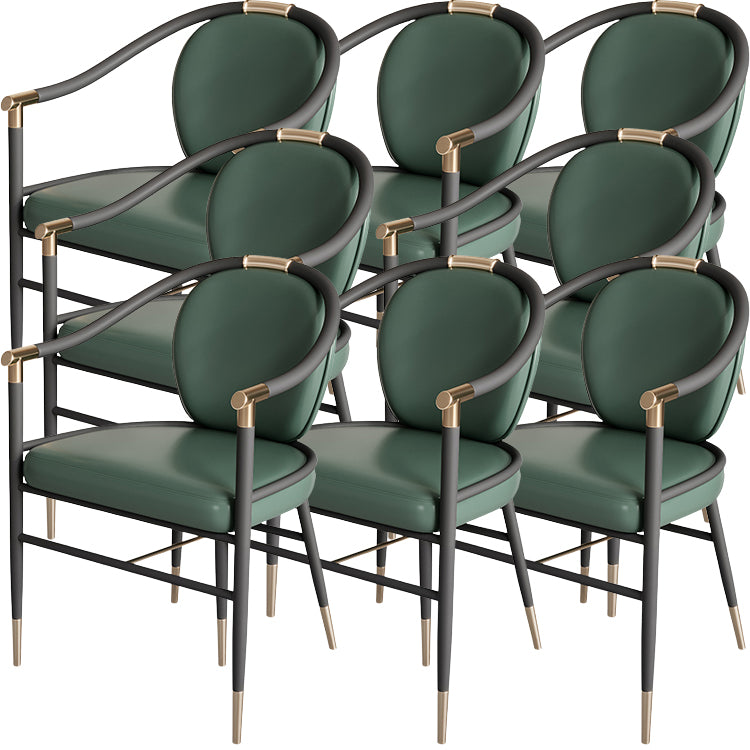 Contemporary Style Arm Chair Metal Dining Room Chair for Home