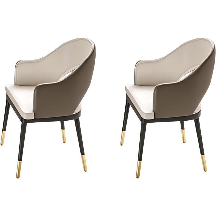 Contemporary Style Arm Chair Metal Dining Room Chair for Home