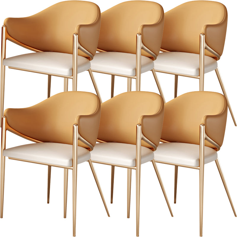 Contemporary Style Arm Chair Metal Dining Room Chair for Home