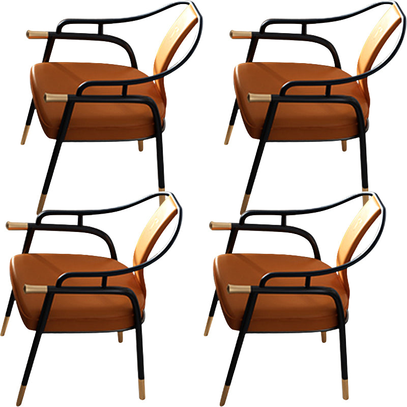 Contemporary Style Arm Chair Metal Dining Room Chair for Home
