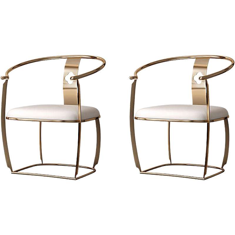 Contemporary Style Arm Chair Metal Dining Room Chair for Home