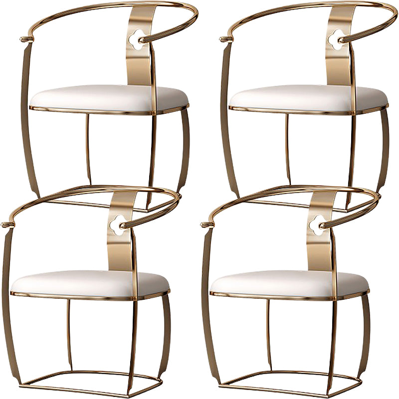 Contemporary Style Arm Chair Metal Dining Room Chair for Home