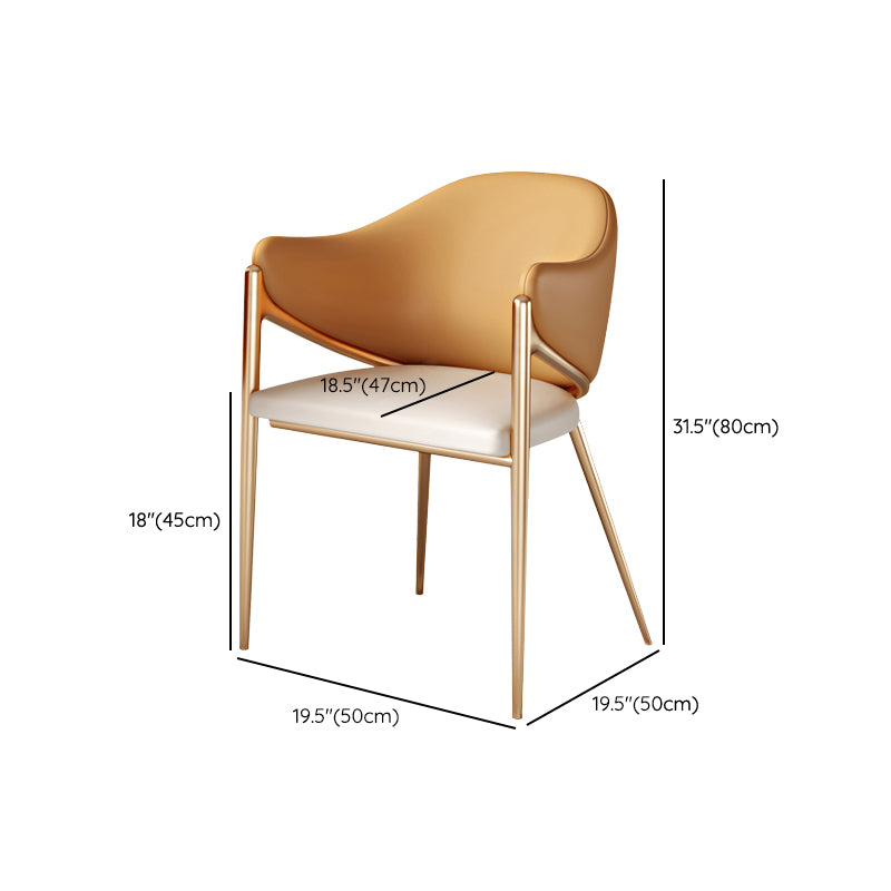 Contemporary Style Arm Chair Metal Dining Room Chair for Home