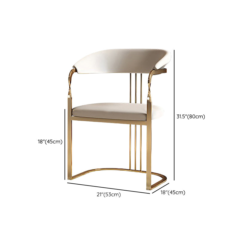 Contemporary Style Arm Chair Metal Dining Room Chair for Home