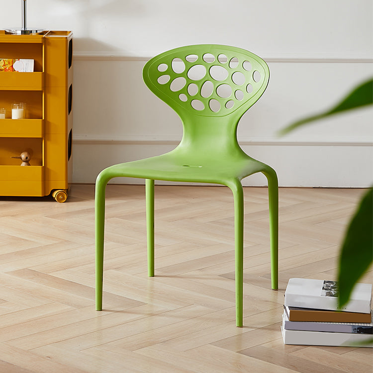 Nordic Armrest Backrest Acrylic Chair with Acrylic Legs for Dining Room