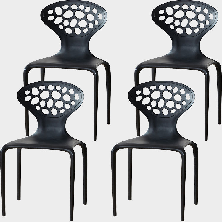 Nordic Armrest Backrest Acrylic Chair with Acrylic Legs for Dining Room