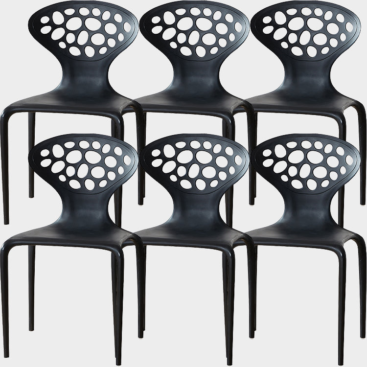 Nordic Armrest Backrest Acrylic Chair with Acrylic Legs for Dining Room