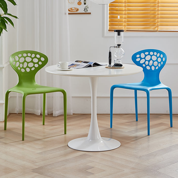 Nordic Armrest Backrest Acrylic Chair with Acrylic Legs for Dining Room