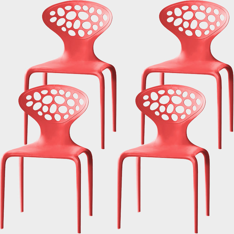 Nordic Armrest Backrest Acrylic Chair with Acrylic Legs for Dining Room