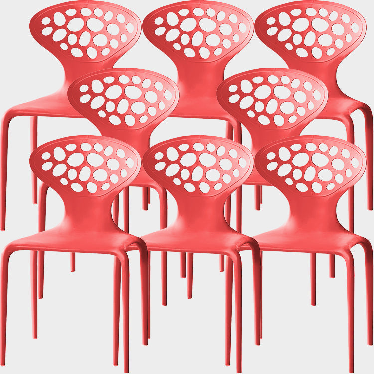 Nordic Armrest Backrest Acrylic Chair with Acrylic Legs for Dining Room
