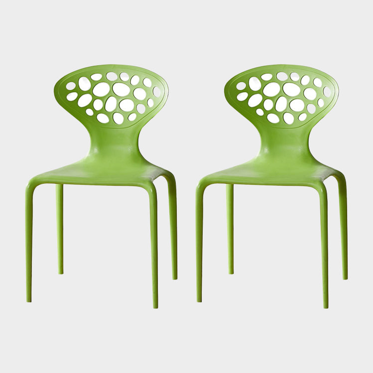 Nordic Armrest Backrest Acrylic Chair with Acrylic Legs for Dining Room