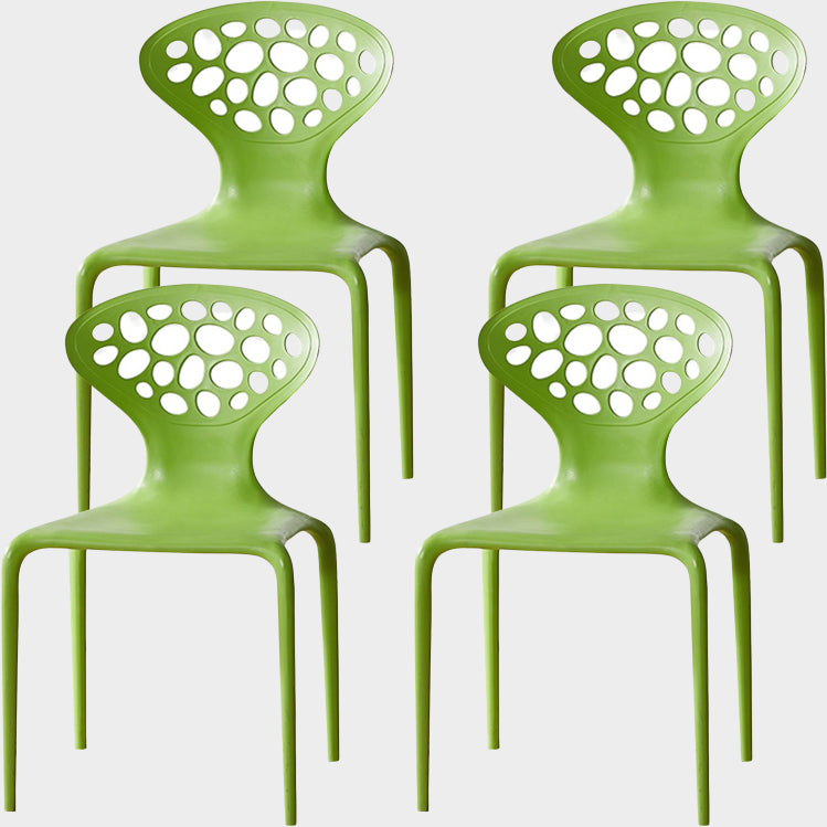 Nordic Armrest Backrest Acrylic Chair with Acrylic Legs for Dining Room