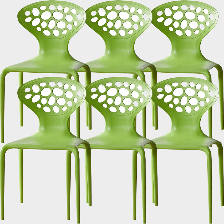 Nordic Armrest Backrest Acrylic Chair with Acrylic Legs for Dining Room