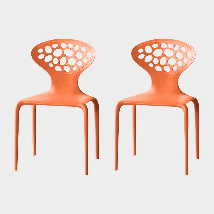 Nordic Armrest Backrest Acrylic Chair with Acrylic Legs for Dining Room