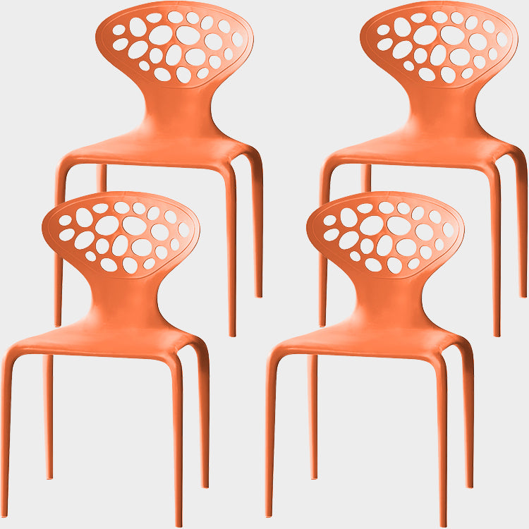 Nordic Armrest Backrest Acrylic Chair with Acrylic Legs for Dining Room