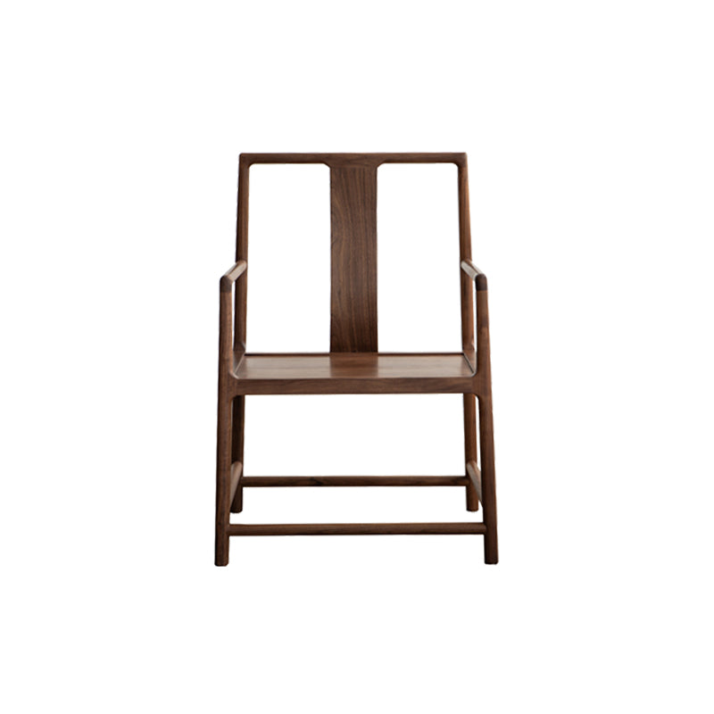 Traditional Style Dining Chair Solid Wood Arm High Back Chair for Home