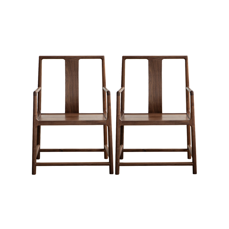 Traditional Style Dining Chair Solid Wood Arm High Back Chair for Home
