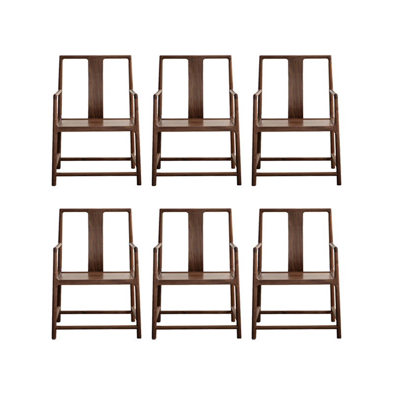 Traditional Style Dining Chair Solid Wood Arm High Back Chair for Home
