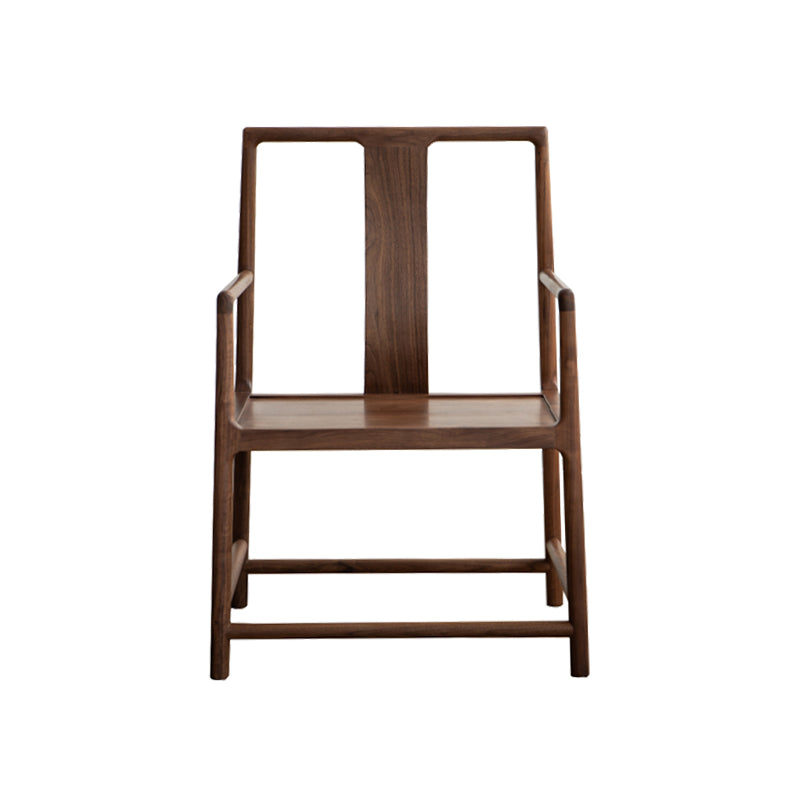 Traditional Style Dining Chair Solid Wood Arm High Back Chair for Home