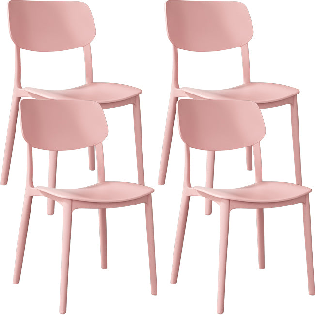 Nordic Stackable Backrest Chair with Acrylic Legs for Dining Room
