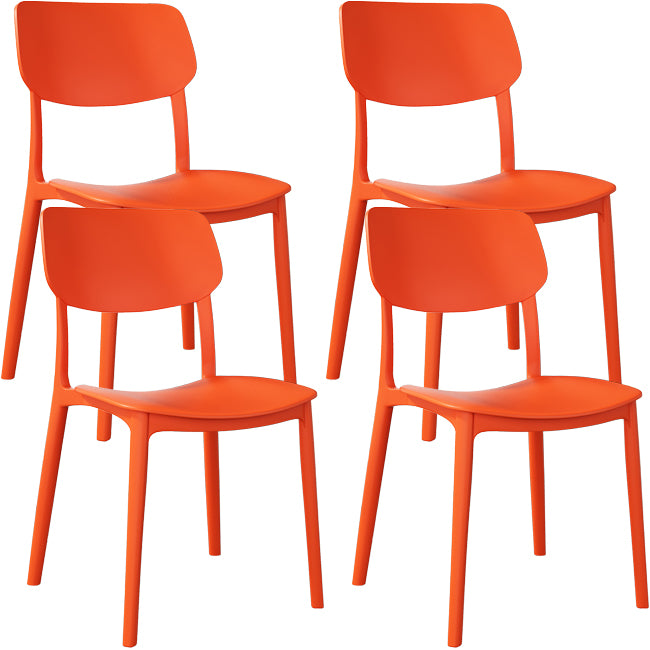 Nordic Stackable Backrest Chair with Acrylic Legs for Dining Room
