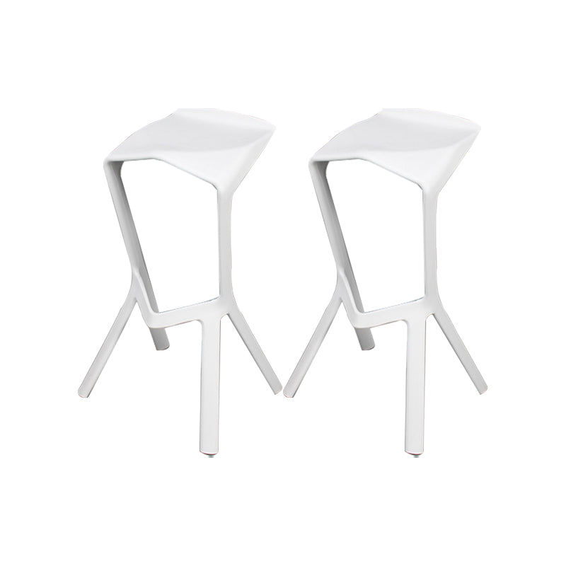 Backless Counter-height Stool Contemporary Plastic Bar & Counter Stool