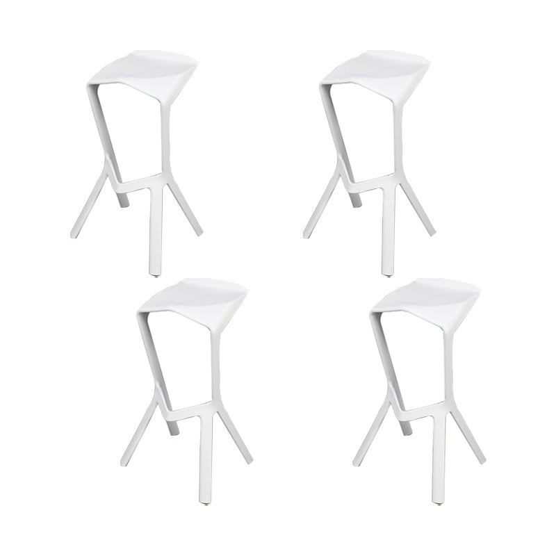 Backless Counter-height Stool Contemporary Plastic Bar & Counter Stool