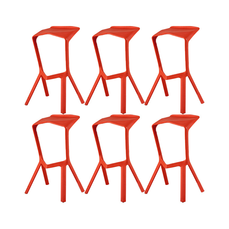 Backless Counter-height Stool Contemporary Plastic Bar & Counter Stool