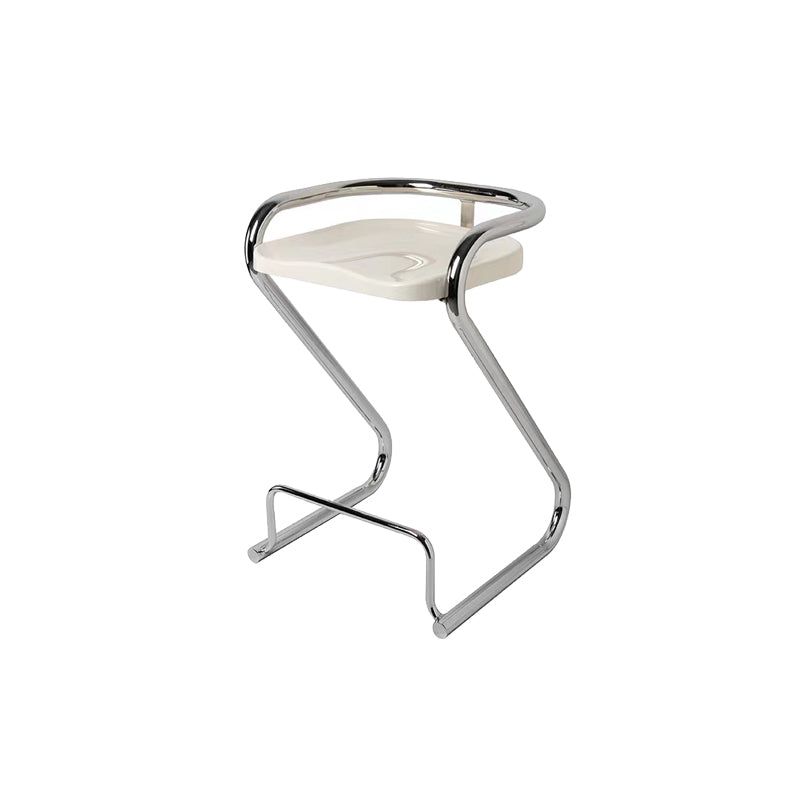 Contemporary Low Back 27-inch Armless Bar Stool with Metal Base