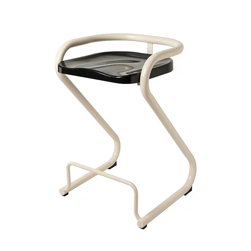 Contemporary Low Back 27-inch Armless Bar Stool with Metal Base
