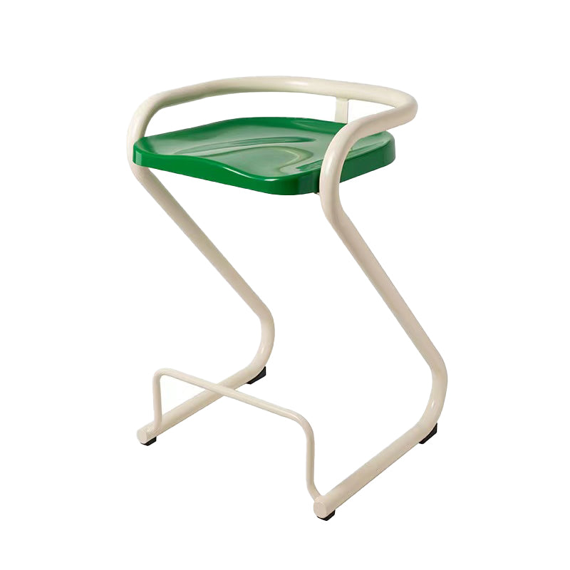Contemporary Low Back 27-inch Armless Bar Stool with Metal Base