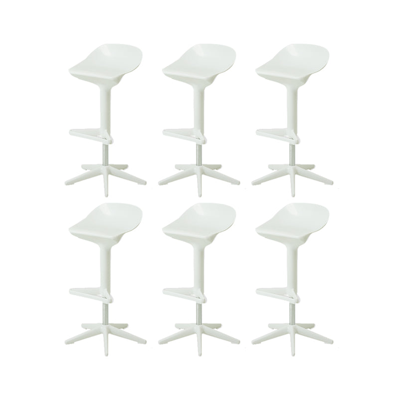 Plastic Counter Height Stools with Footrest Modern Counter Chair