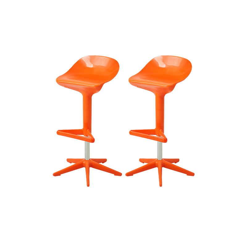 Plastic Counter Height Stools with Footrest Modern Counter Chair