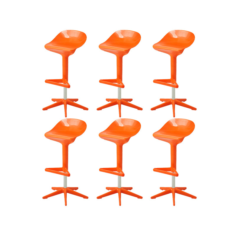 Plastic Counter Height Stools with Footrest Modern Counter Chair