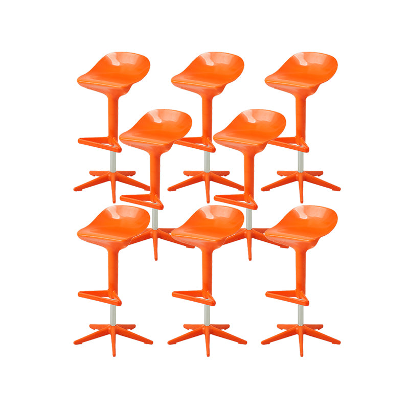 Plastic Counter Height Stools with Footrest Modern Counter Chair