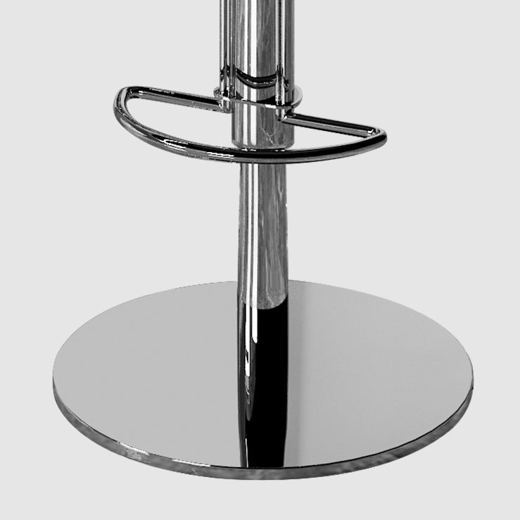 Low Back Adjustable Height Swivel Armless Bar Stool with Footrest