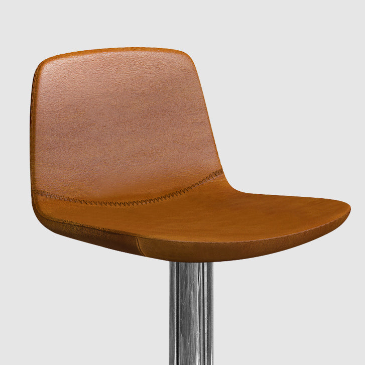 Low Back Adjustable Height Swivel Armless Bar Stool with Footrest