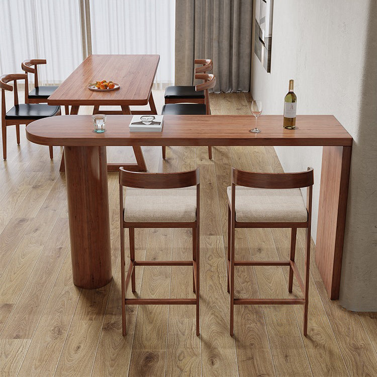 Modern Pine Wood Counter Table 1/3 Pieces Bar Table Set for Balcony