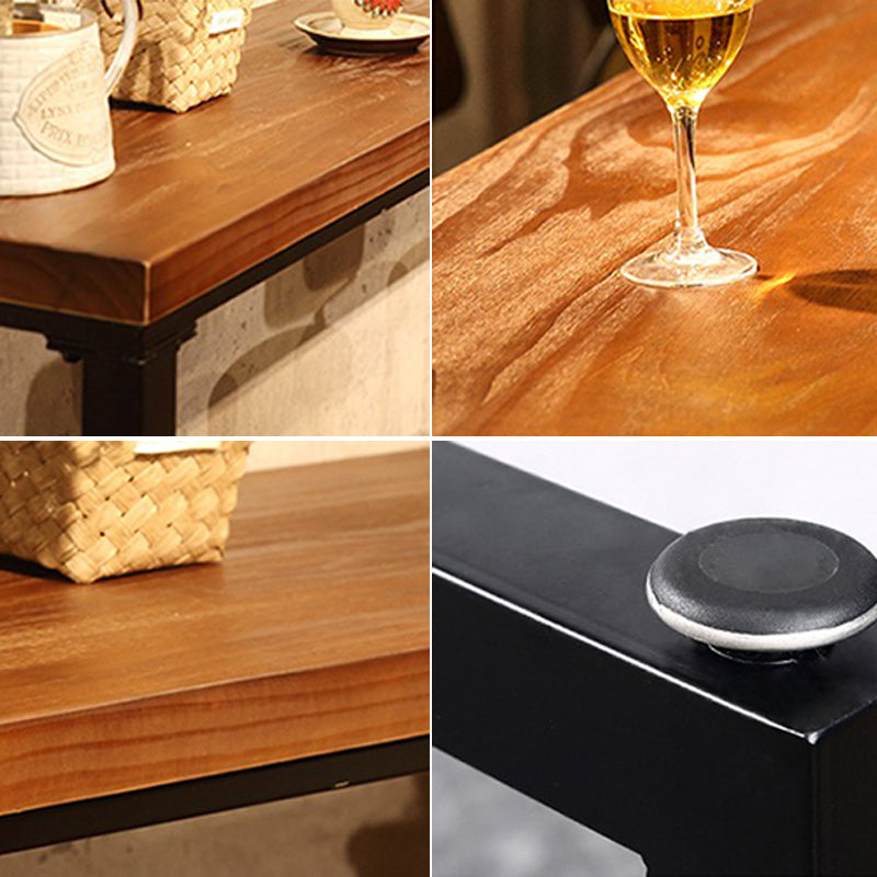 Solid Wood Counter-height Pub Table Industrial Counter Wine Table