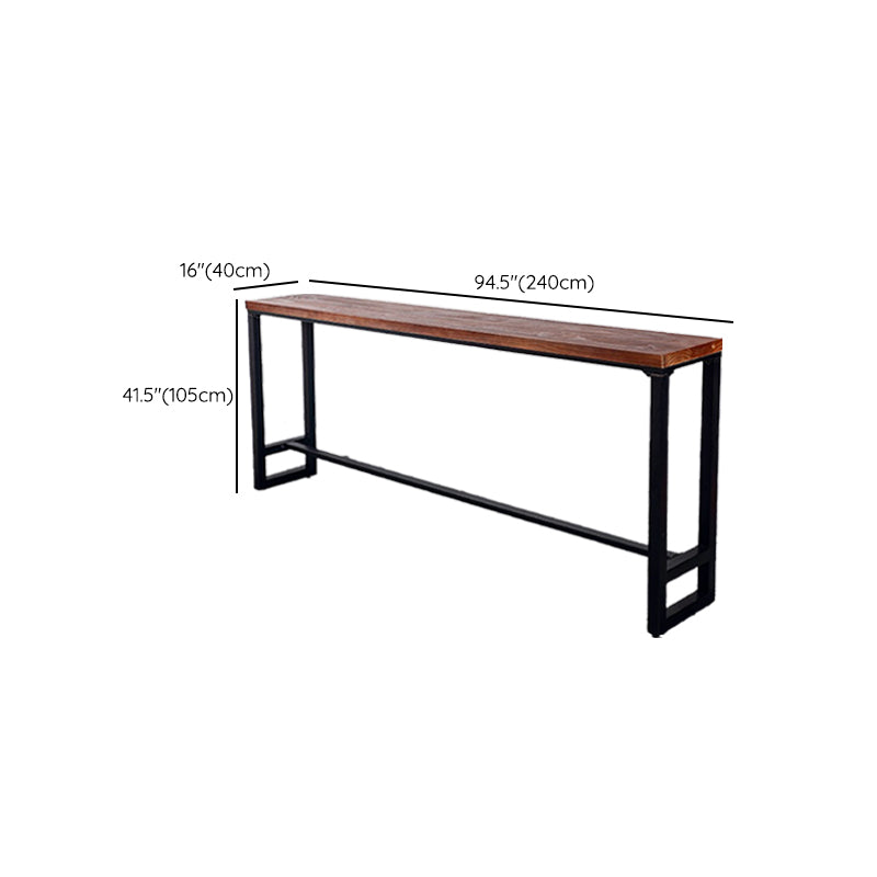 Solid Wood Counter-height Pub Table Industrial Counter Wine Table
