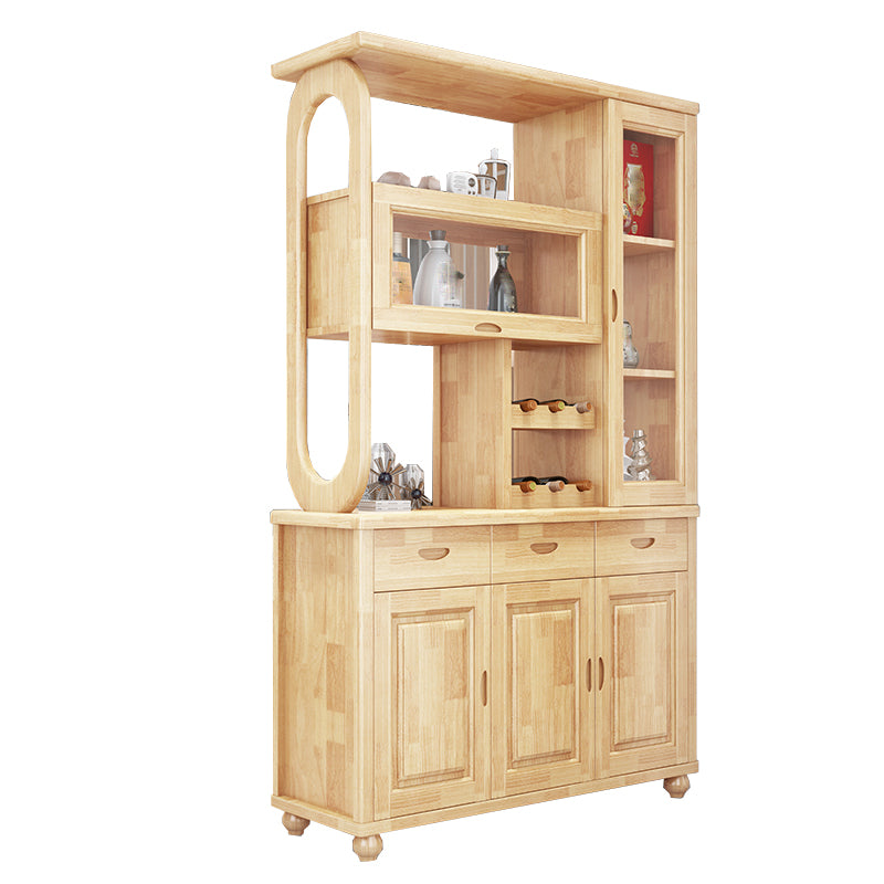 Modern Solid Wood Cabinet 15.74" Wide Accent Cabinet with Drawers and Doors