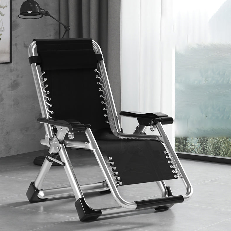 Indoor Recliner Chair with Metal Base and Position Lock and Arms