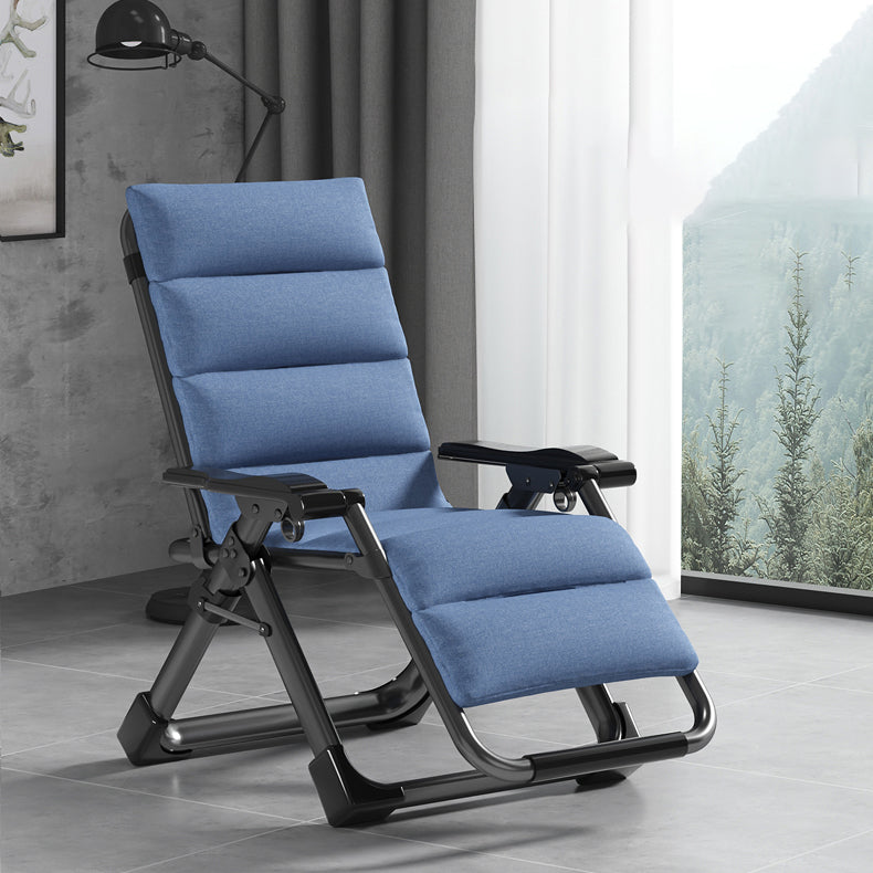 Indoor Recliner Chair with Metal Base and Position Lock and Arms