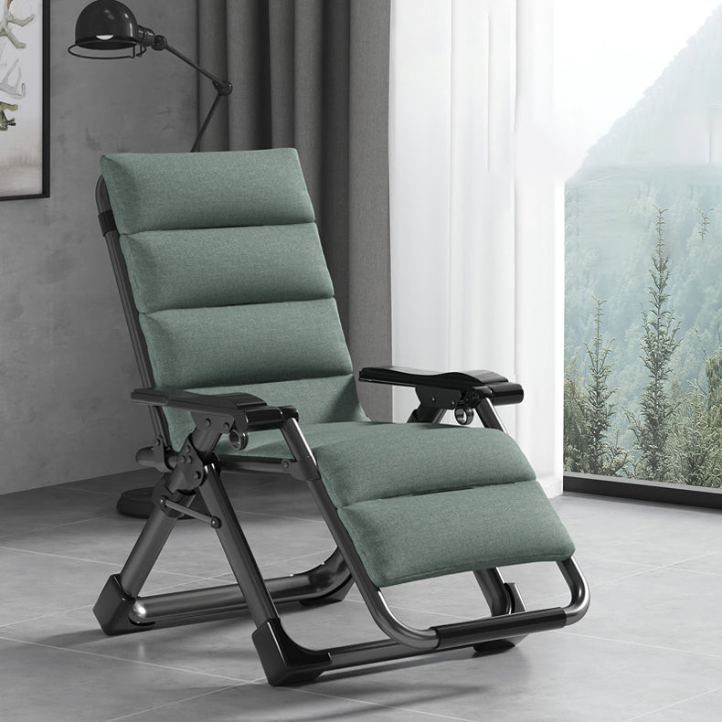 Indoor Recliner Chair with Metal Base and Position Lock and Arms
