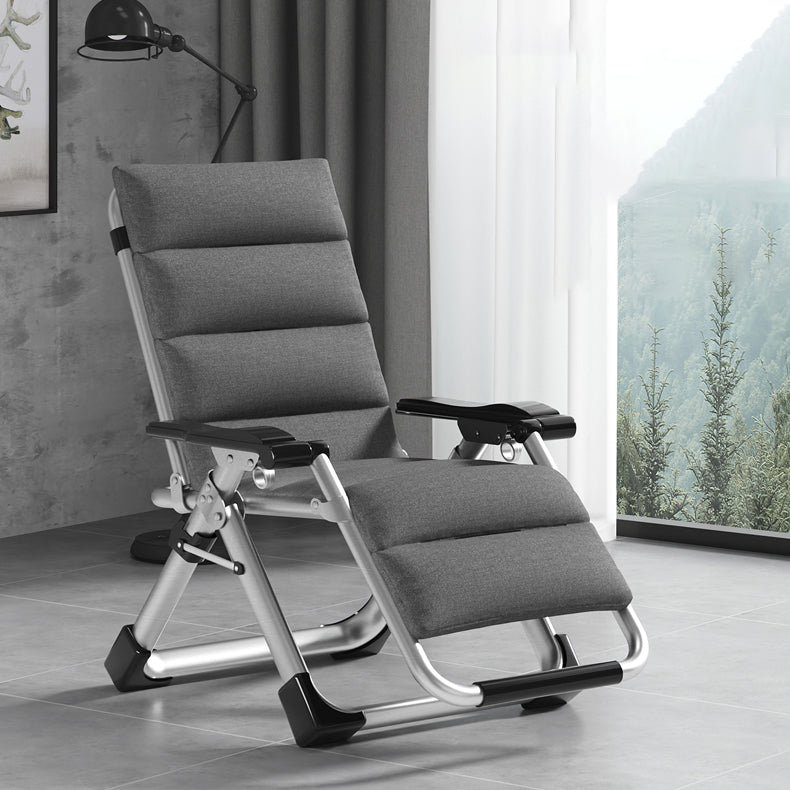 Indoor Recliner Chair with Metal Base and Position Lock and Arms