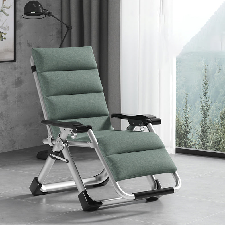 Indoor Recliner Chair with Metal Base and Position Lock and Arms